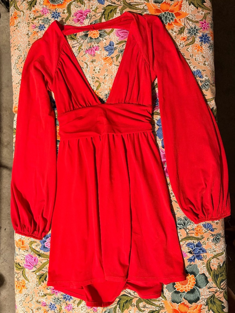 Victoria’s Secret red backless fit & flare mini dress XS